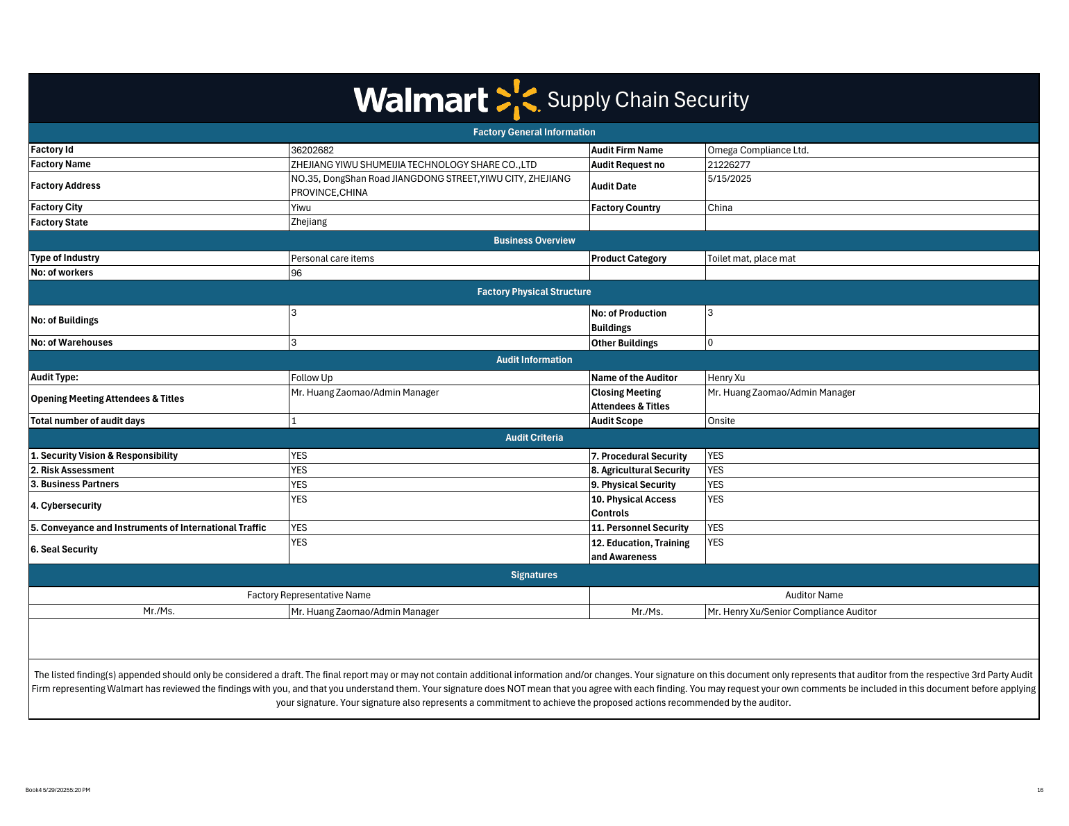 Walmart supply-chain security
